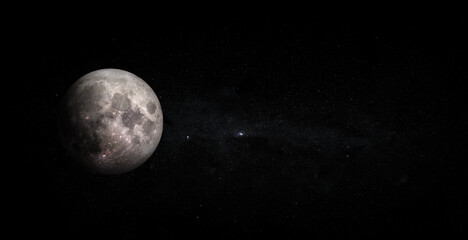 Wall Mural - full moon isolated on space background. elements of this image furnished by nasa.