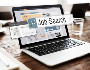 Wall Mural - job search human resources recruitment career concept