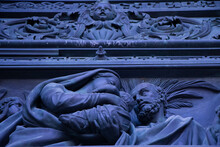 Closeup Shot Of A Sculpture On St. Isaac's Cathedral's South Door