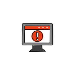 Seo Alert website icon in color icon, isolated on white background 