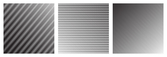 Wall Mural - set of wave oblique smooth lines pattern in vector