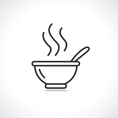 Poster - soup or milk bowl icon