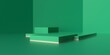 3D rendering of green geometry background