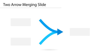 Poster - Two arrow merging slide template. Clipart image