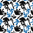 Seamless pattern with leaves. Tropical background.