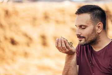 Wall Mural - Adult man, ready to start planting.