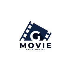 Canvas Print - Film Logo. Initial Letter G Movie Logo Design Template Element. Eps10 Vector