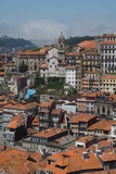 Fototapeta Miasto - View on the roofs of Porto from the top of the cathedral