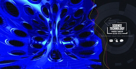 Vector of science technology concept. Background ready for website banner, poster or presentation