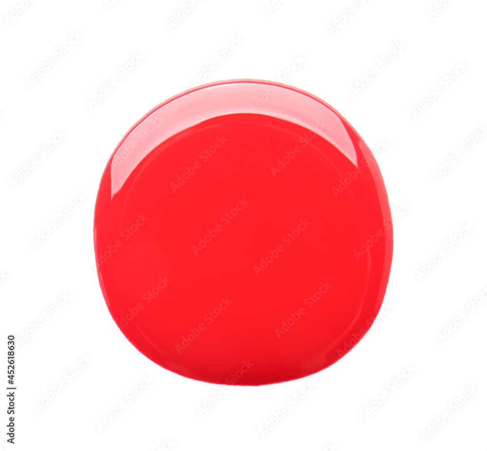 Nail polish blot on white background