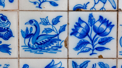 Wall Mural -  pretty little porcelain tile from Lisbon Portugal
