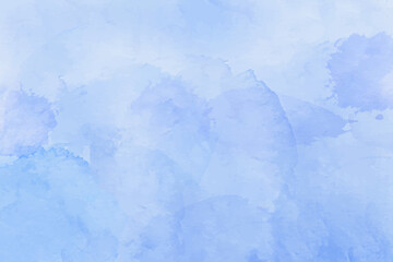 Wall Mural - blue sky and cloud on white paper vector nature abstract watercolor background. watercolor hand pain