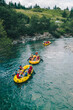 mountains river rafting extreme attraction