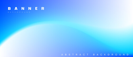 Wall Mural - abstract wave blurred banner background with blue color