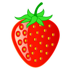 Canvas Print - Strawberry vector cartoon