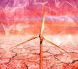 © Science RF - Wind turbine in a drought, illustration