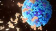 © Science RF - Antibodies binding influenza virus, illustration