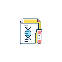 Poster - Genetic information privacy RGB color icon. Protection against genetic discrimination. Individual and family security. Personal health data. Isolated vector illustration. Simple filled line drawing