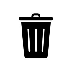 Sticker - Trash bin vector icon