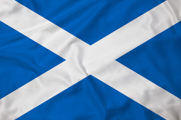 Wall Mural - Flag of Scotland, realistic 3d rendering with texture