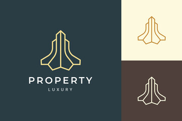Wall Mural - Apartment or resort logo in simple and clean shape