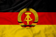 Flag of the German Democratic Republic (East Germany), realistic rendering with texture