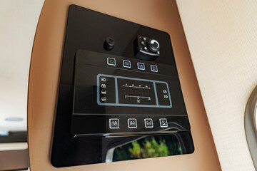 Central control console in the caravan