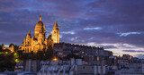 Fototapeta Paryż - The Sacre-Coeur in Paris under a beautiful sunset sky, from a unique point of view