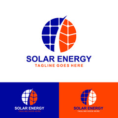 Wall Mural - solar energy creative logo design idea 