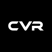 CVR Letter Logo Design With Black Background In Illustrator, Vector Logo Modern Alphabet Font Overlap Style. Calligraphy Designs For Logo, Poster, Invitation, Etc.