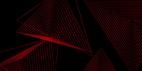 Wall Mural - Futuristic black and red background with lines