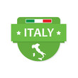 green Italy banner, sticker, stamp, badge - vector illustration