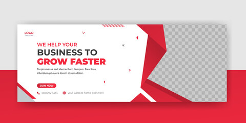 Wall Mural - digital marketing agency webinar facebook cover banner instagram web banner template social media po
