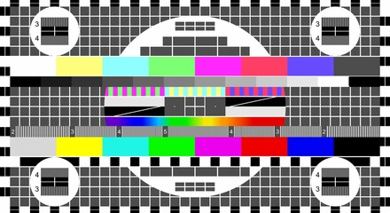 no signal tv, television test screen in case of no signal. test card or pattern, tv resolution test 