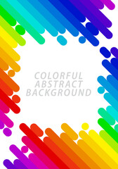 Wall Mural - Abstract background pattern. Colorful diagonal stripes, rainbow gradient. Template design for publication, cover, card, poster, flyer, brochure, banner, wall. Vector illustration.