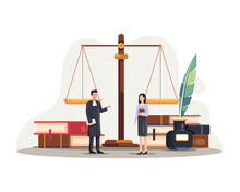 Legal Law Justice Service Illustration
