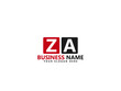 ZA Z&A Letter Type Logo Image, za Logo Letter Vector Stock