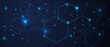 © aditya - hexagonal technology background with blue light