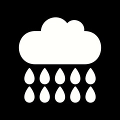 Sticker - Unique Rain Vector Glyph Icon