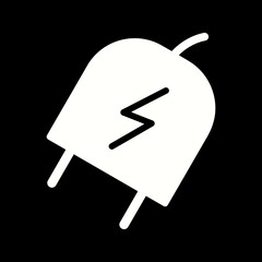 Poster - Unique Electric Plug Vector Glyph Icon