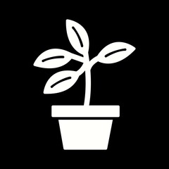 Canvas Print - Unique Plant Vector Glyph Icon