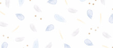 アルコールインクアートの背景）青とグレーと黄色　ナチュラル　花びら柄　筆　かわいい　バナー　ゴールド