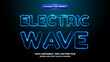blue elictric wave editable text effect
