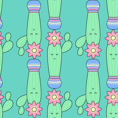 Canvas Print - cute Cacti