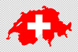 Switzerland flag on map isolated  on png or transparent  background,Symbol of Switzerland,template for banner,advertising, commercial,vector illustration, top gold medal sport winner country
