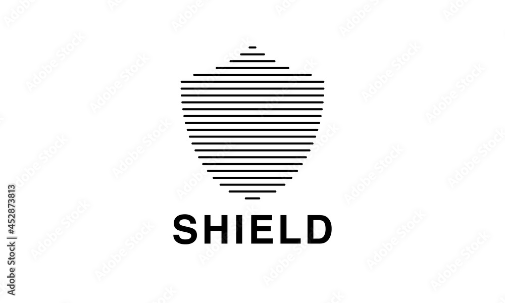 Premium vector logo shield, simple and modern design style Stock Vector ...