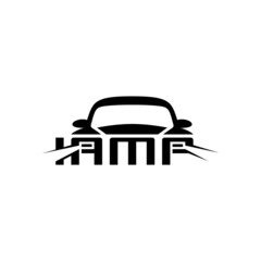 Poster - Car lamp text, business logo design.