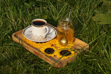 Wall Mural - still life with a cup of tea