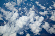 sky and clouds from the airplane window from above