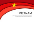 Abstract waving vietnam flag. Paper cut style. Creative background for design of patriotic vietnamese holiday cards. National poster. Cover, banner in national colors of vietnam. Vector illustration